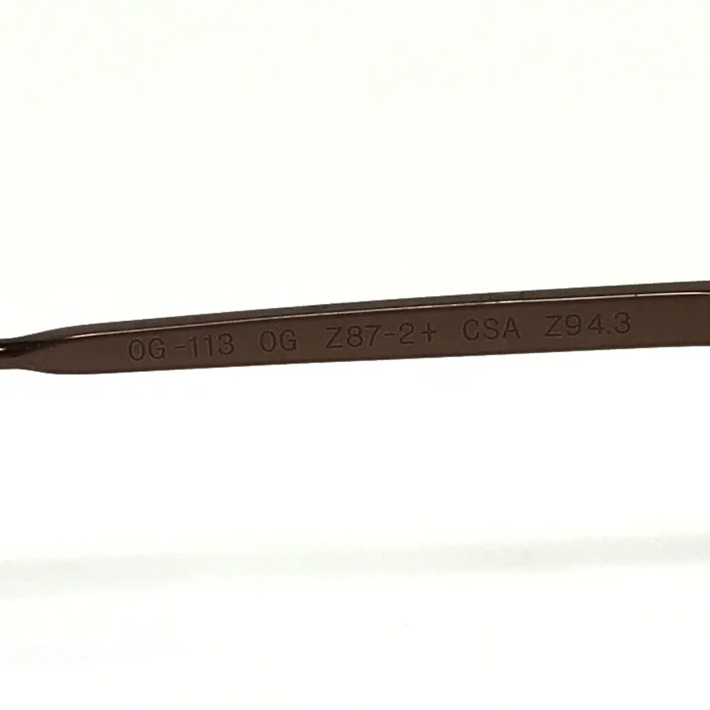 OnGuard Safety Eyeglasses Frames OG-113 Brown Round Full Rim Z87-2+ 51-18-135